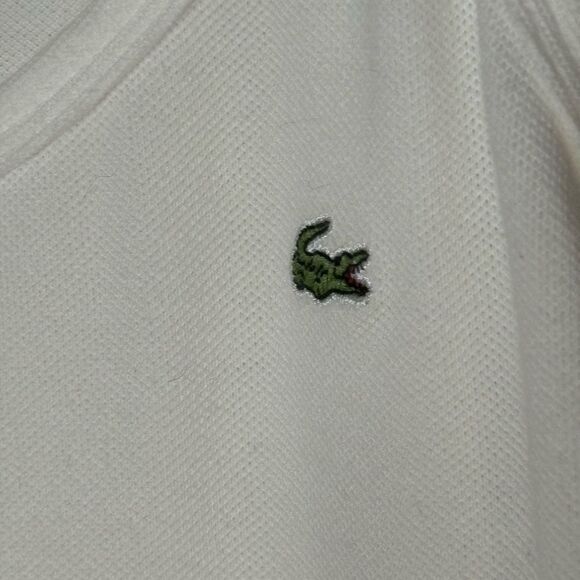 Lacoste vintage Y2K EUC white tank top Size 44 - Picture 2 of 5